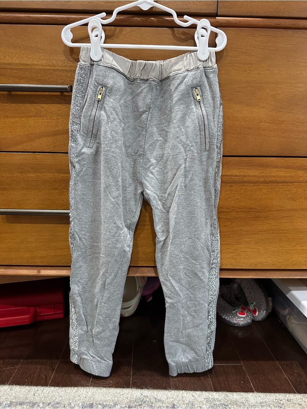 Crewcuts Silver-Trim Gray Joggers